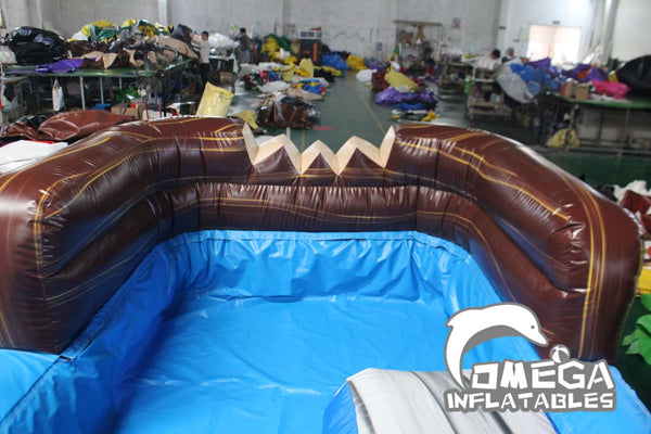 Omega Inflatables Factory - 18FT Black and Gold Modular Wet Dry Slide