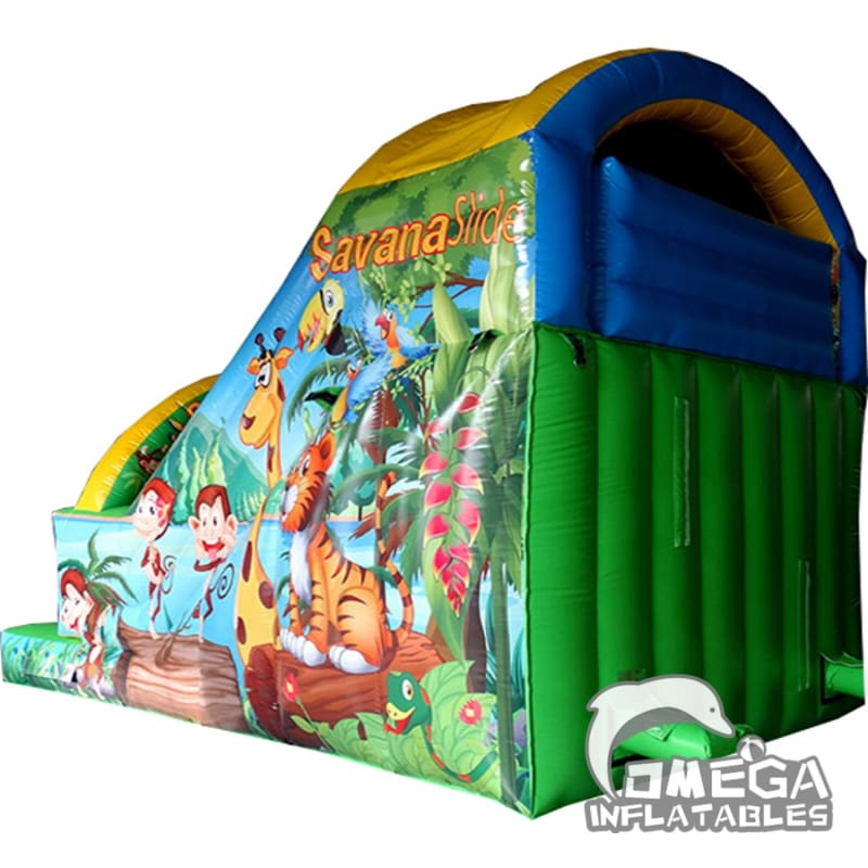 13FT Inflatable Jungle Animals Slide