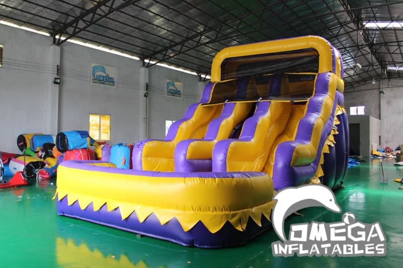 15FT LSU Tigers Themed Water Slide - Omega Inflatables Factory