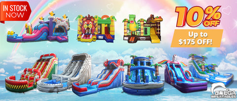 10% OFF for IN STOCK/READY TO SHIP units – Omega Inflatables Factory