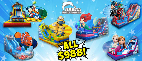 Cartoon Slides All $988 – Omega Inflatables Factory