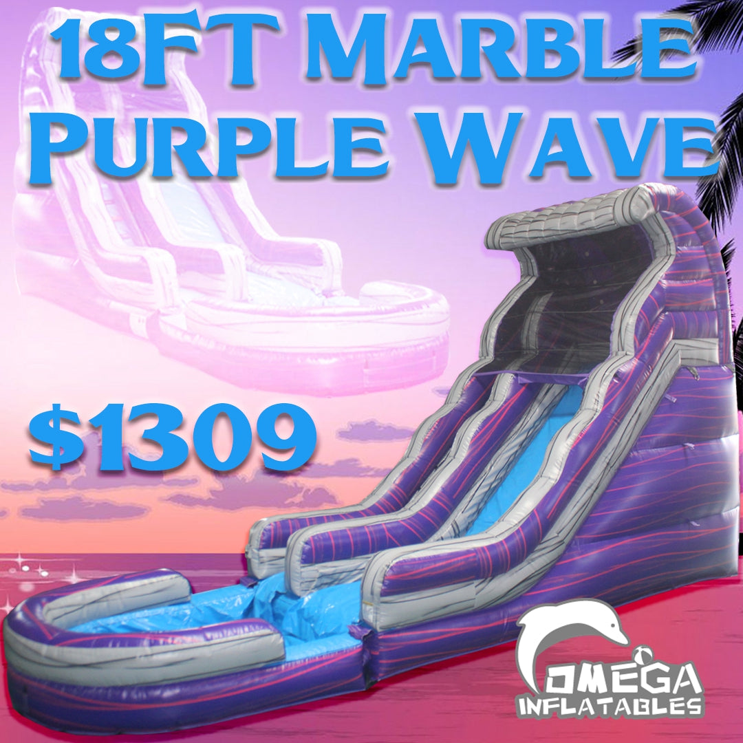 18FT Marble Purple Wave Commercial Inflatable Water Slide | Omega ...