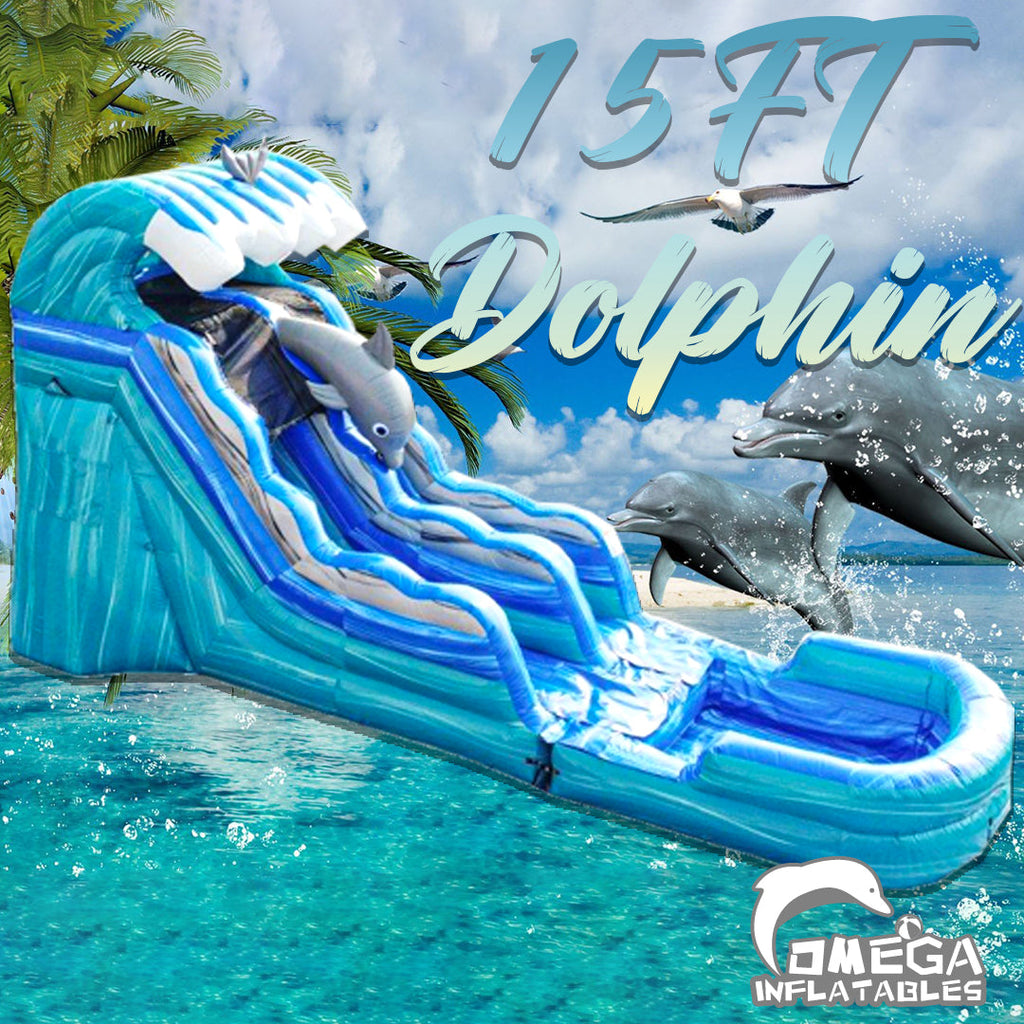 15FT Dolphin🐬 Water Slide with new marble color