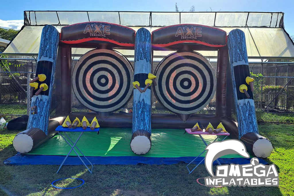Inflatable Dual Game Customer Feedback - Inflatable Double Axe Throwing Game – Omega ...