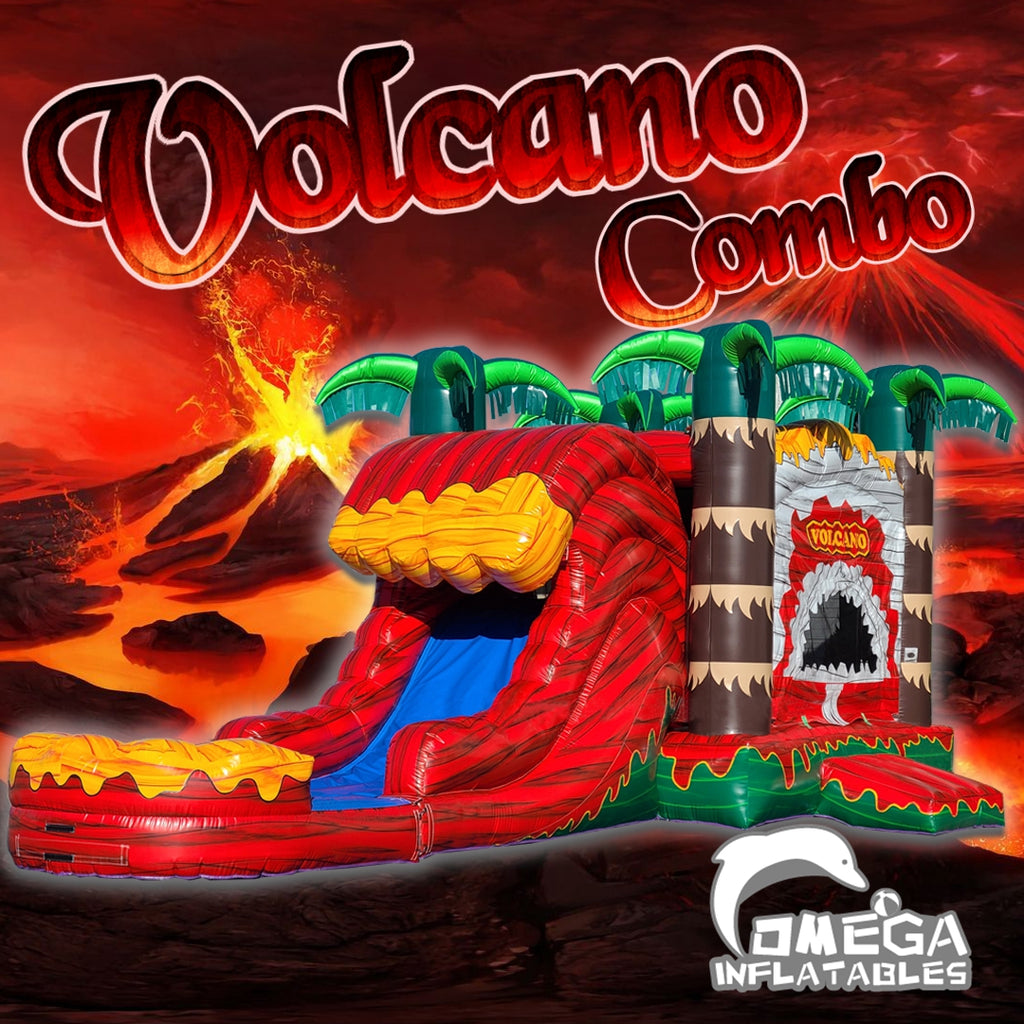 Volcano Inflatable Water Combo for Rental Business