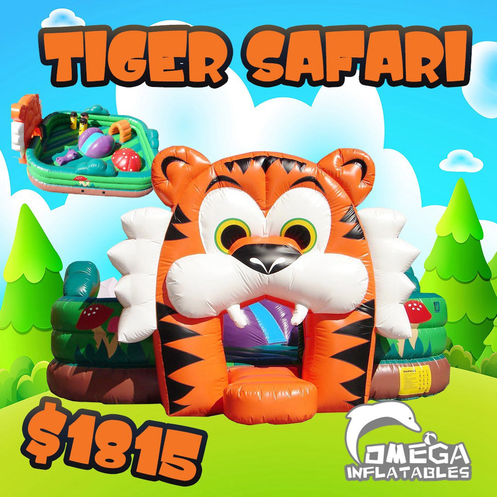 Tiger Safari Playland Inflatable Bouncer