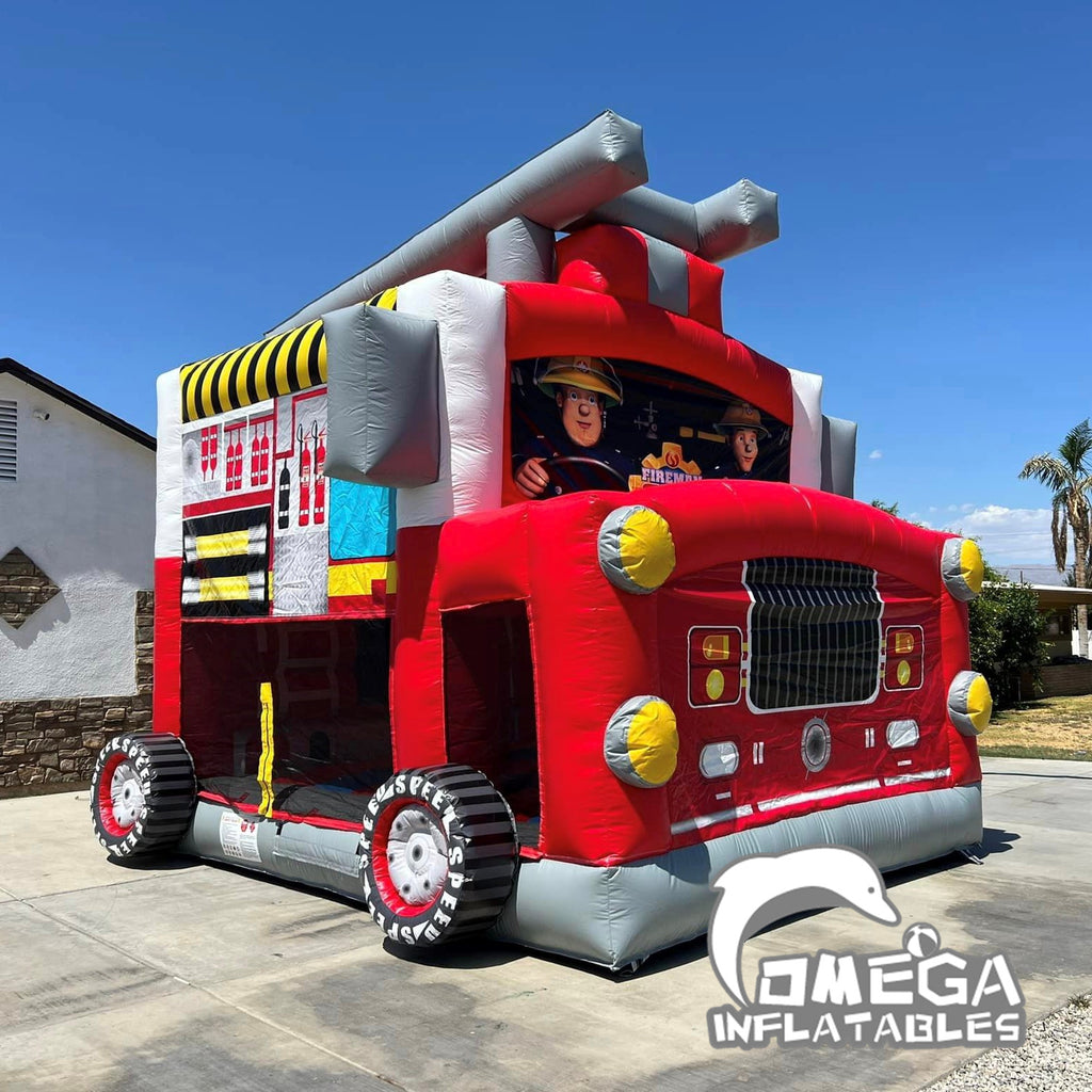 Fire Truck Bounce House – Omega Inflatables Factory