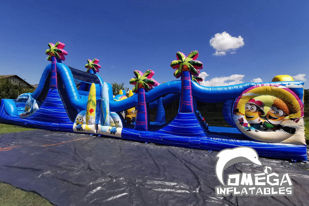 50FT Despicable Me Minions Commercial Inflatable Obstacle Course
