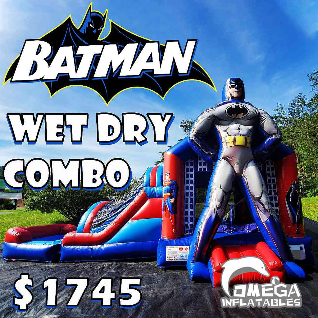 Commercial Inflatable Batman Wet Dry Combo for Sale