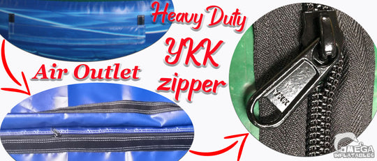 Heavy Duty YKK Zipper used on Commercial Inflatables – Omega ...