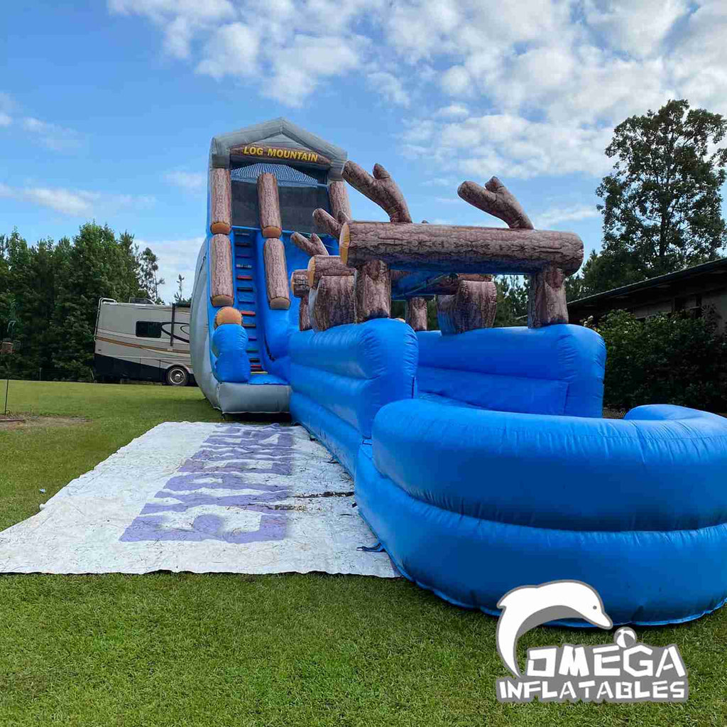 Inflatable Large Log Customer feedback - 21FT Inflatable Log Mountain Water Slide – Omega ...