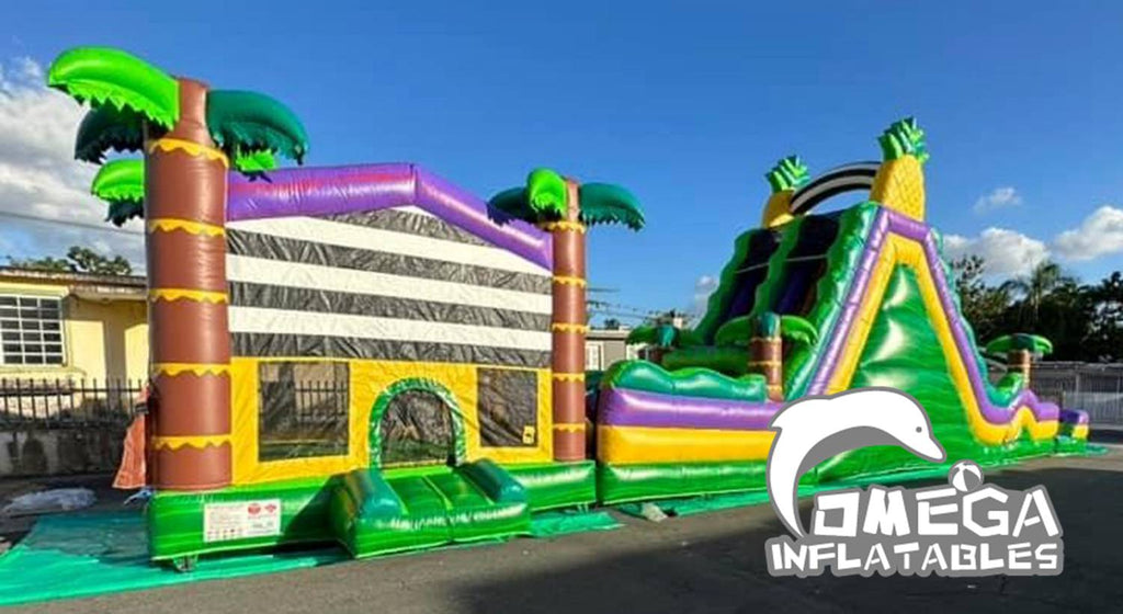 69FT Palm Beach Commercial Inflatable Obstacle Course