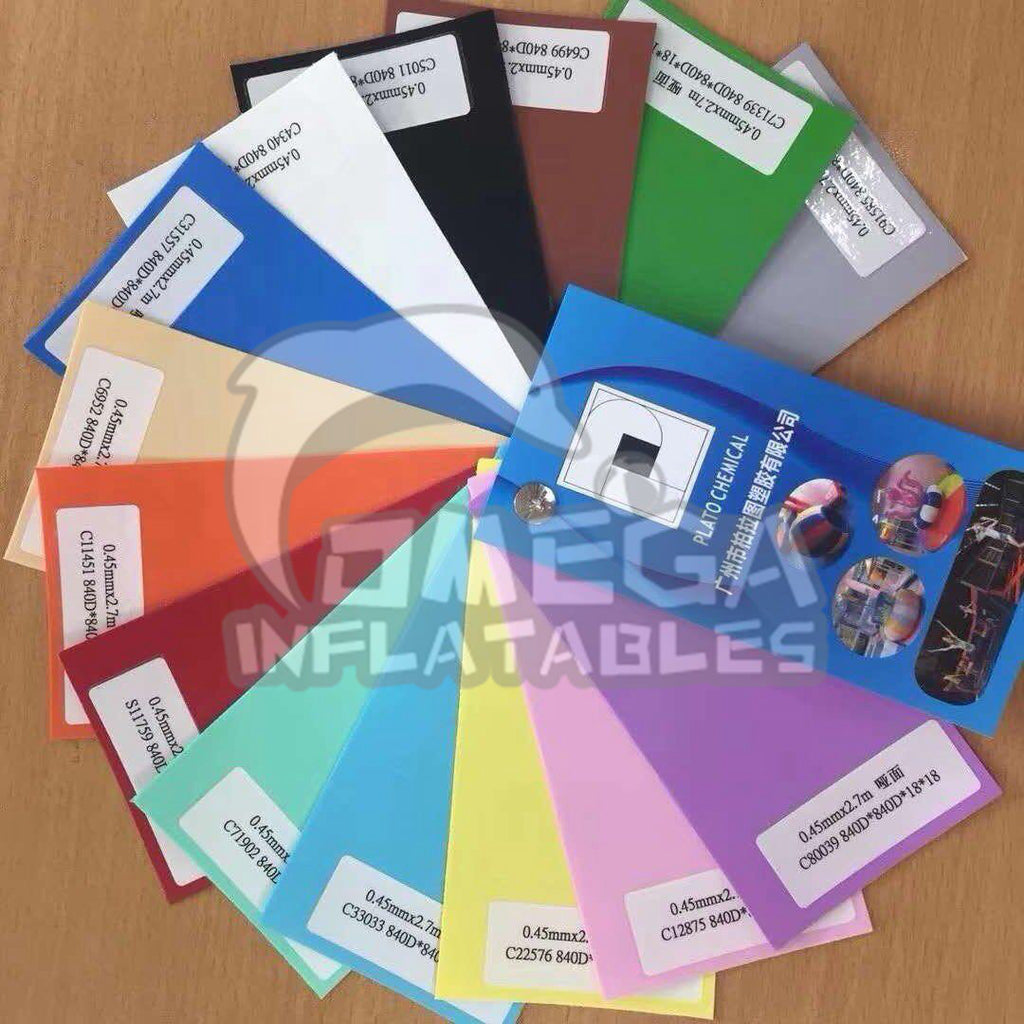 Inflatable Color Card New Colors of Materials for Omega Inflatables – Omega Inflatables Factory