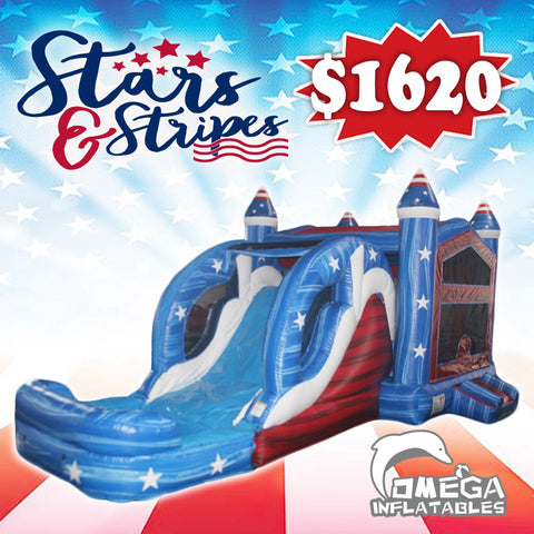 Stars N Stripes Castle Combo – Omega Inflatables Factory