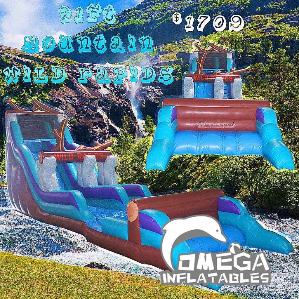 21FT Mountain Wild Rapids Inflatable Water Slide