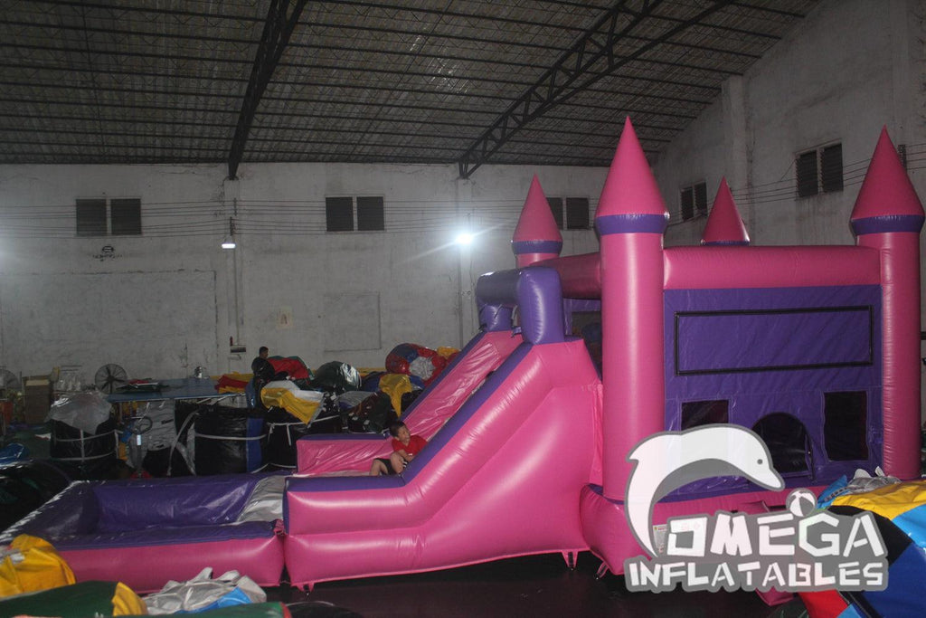 Pink Castle Inflatable Water Combo