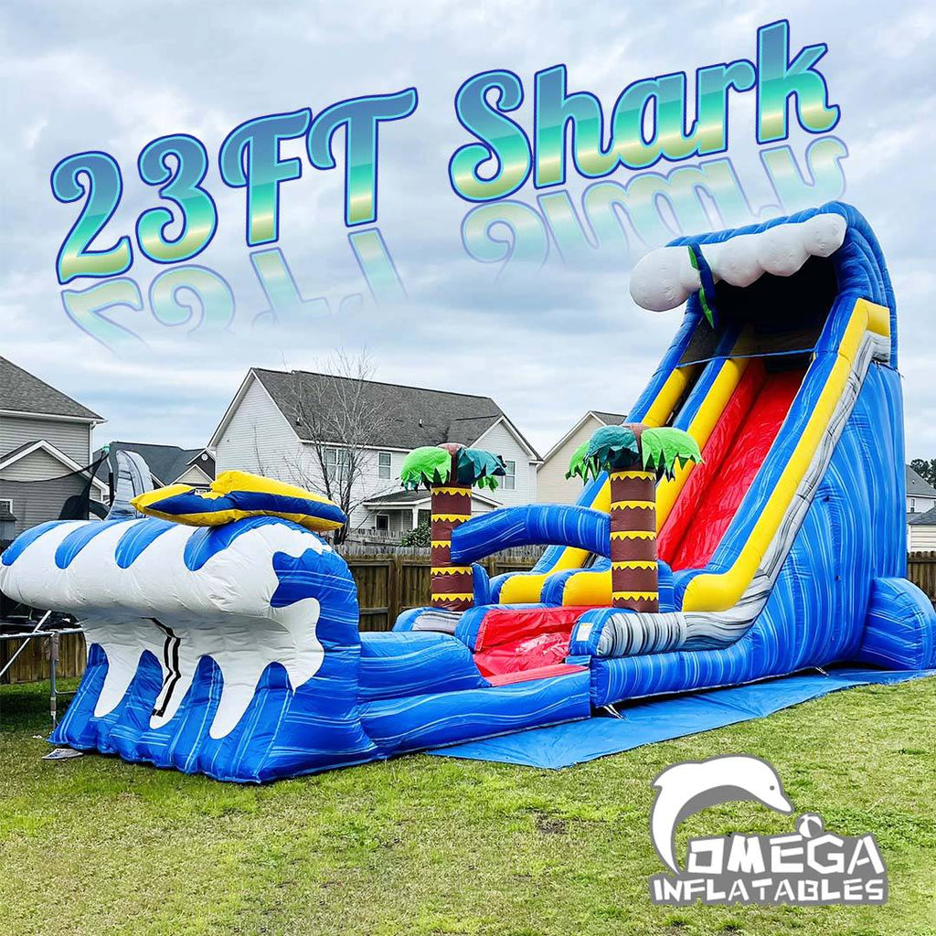23FT Shark Sighted Inflatable Water Slide (without hump)