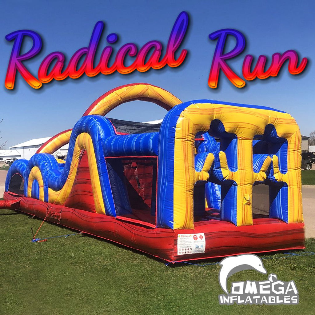 Radical Run Marble Inflatable Obstacle Course (Small Version)