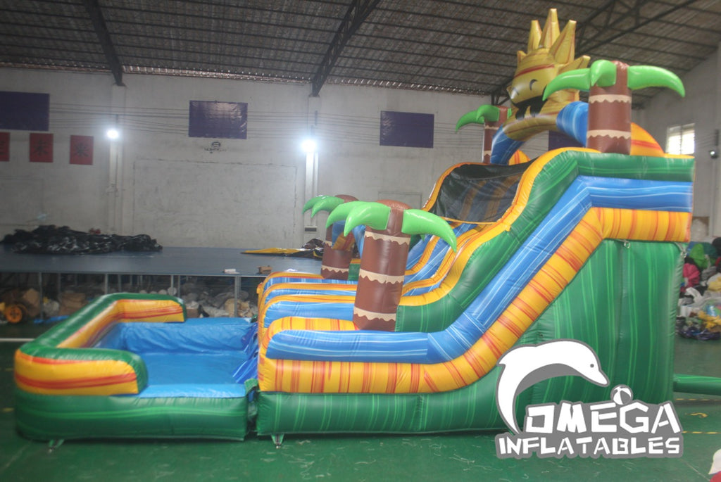 18FT Marble Sunshine Double Lane Water Slide