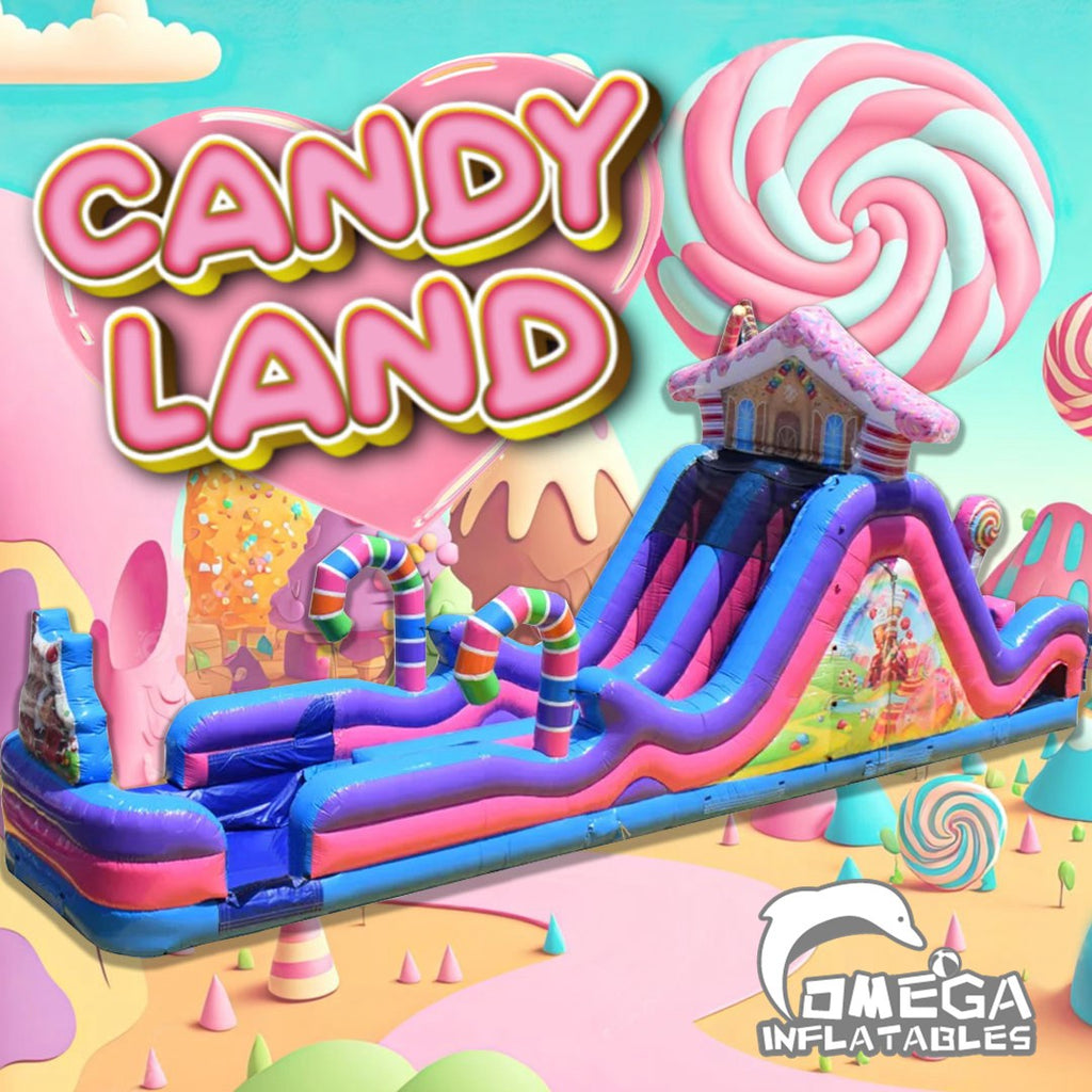 50ft Candy Land Challenge Inflatable Obstacle Course