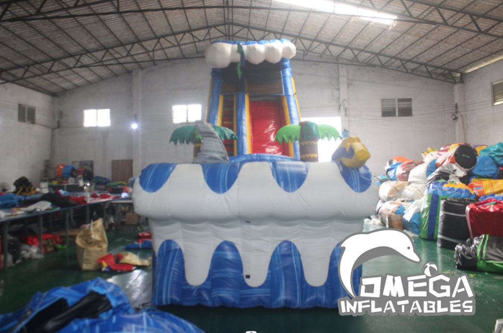 23FT Shark Sighted Inflatable Water Slide (without hump)