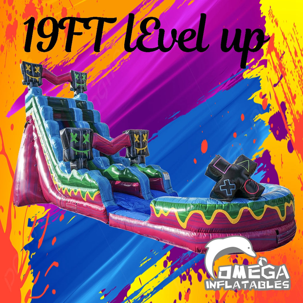 19FT Inflatables Supplier Level Up Water Slide