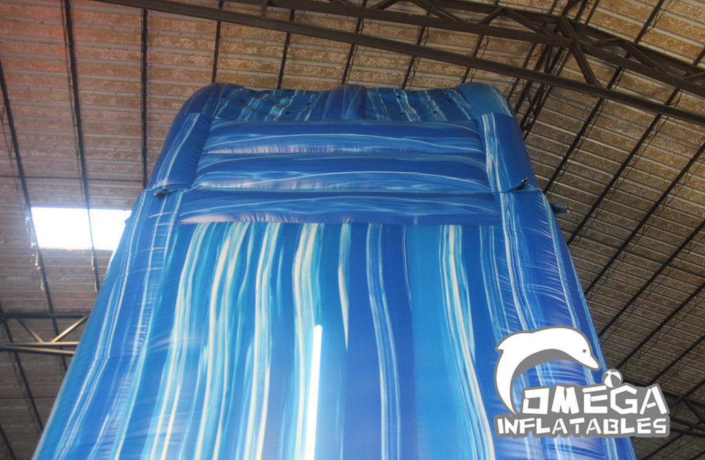 25FT Marble Blue Inflatable Tsunami Water Slide