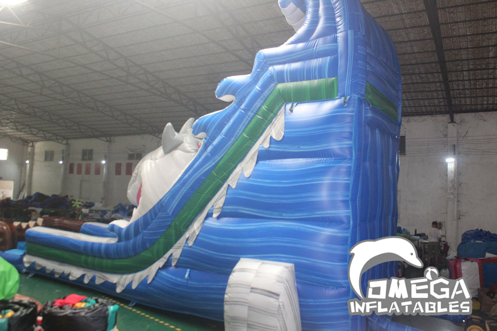 25FT Ship Wreck Shark Attack Inflatable Water Slide