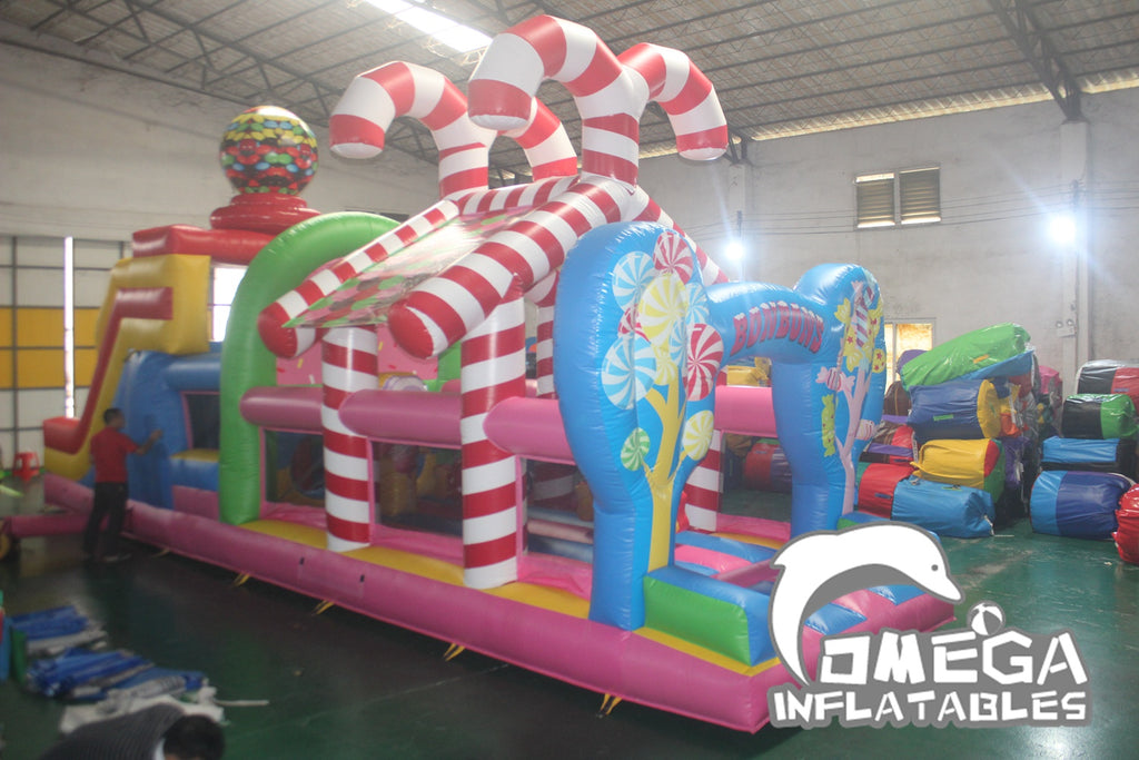 Course Bonbons Inflatable Sweet Candy Obstacle Course