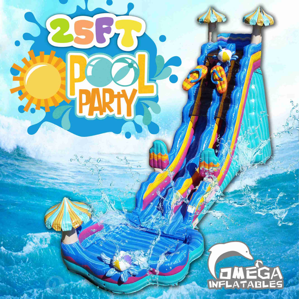 25FT Pool Party Water Slide