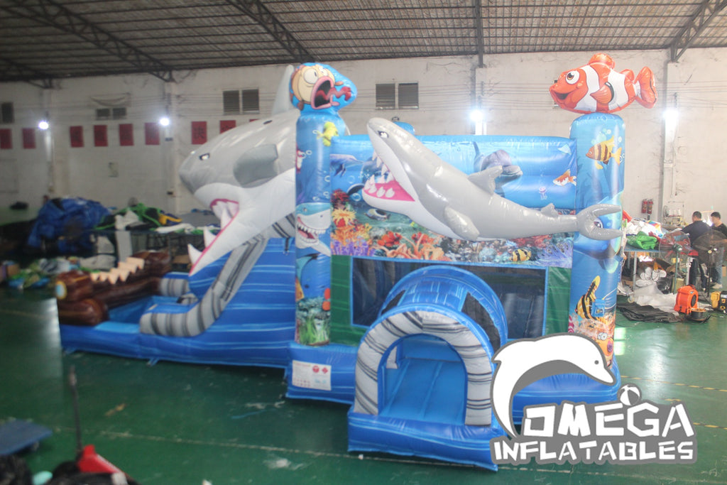 Inflatables Shark Attack Wet Dry Combo