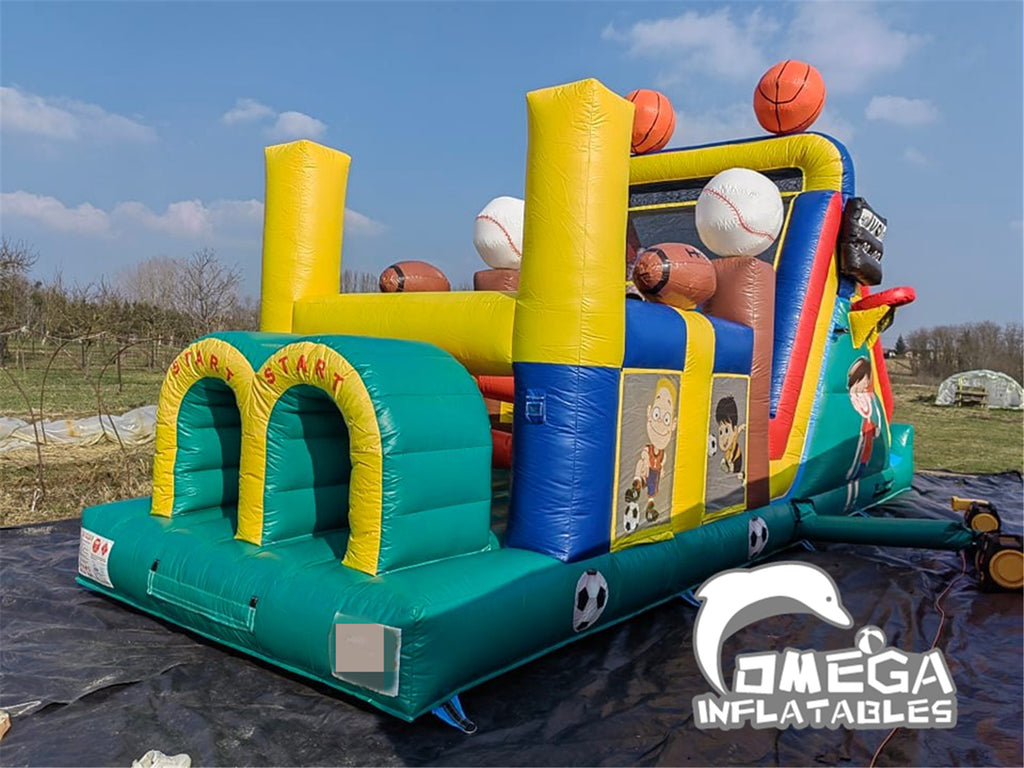33FT Long Inflatable Sports Obstacle Course
