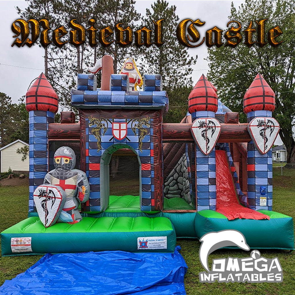 Medieval Inflatable Rides Omega Inflatables Factory - Inflatable Medieval Castle Bounce House