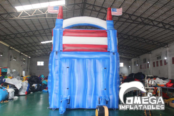 Omega Inflatables Factory - 17FT Stars & Stripes Water Slide