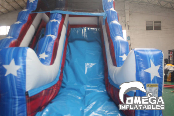 Omega Inflatables Factory - 17FT Stars & Stripes Water Slide