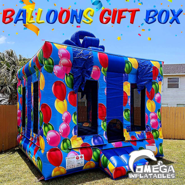 Omega Inflatables Factory - Gift Box with Balloons Jumper