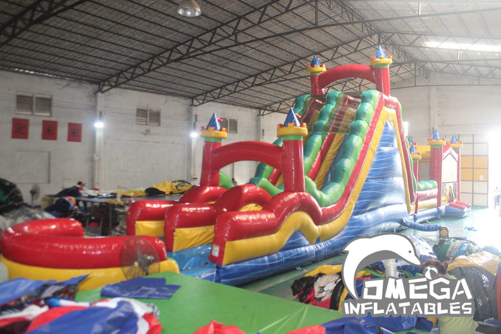69FT Circus Obstacle With Roller Slide