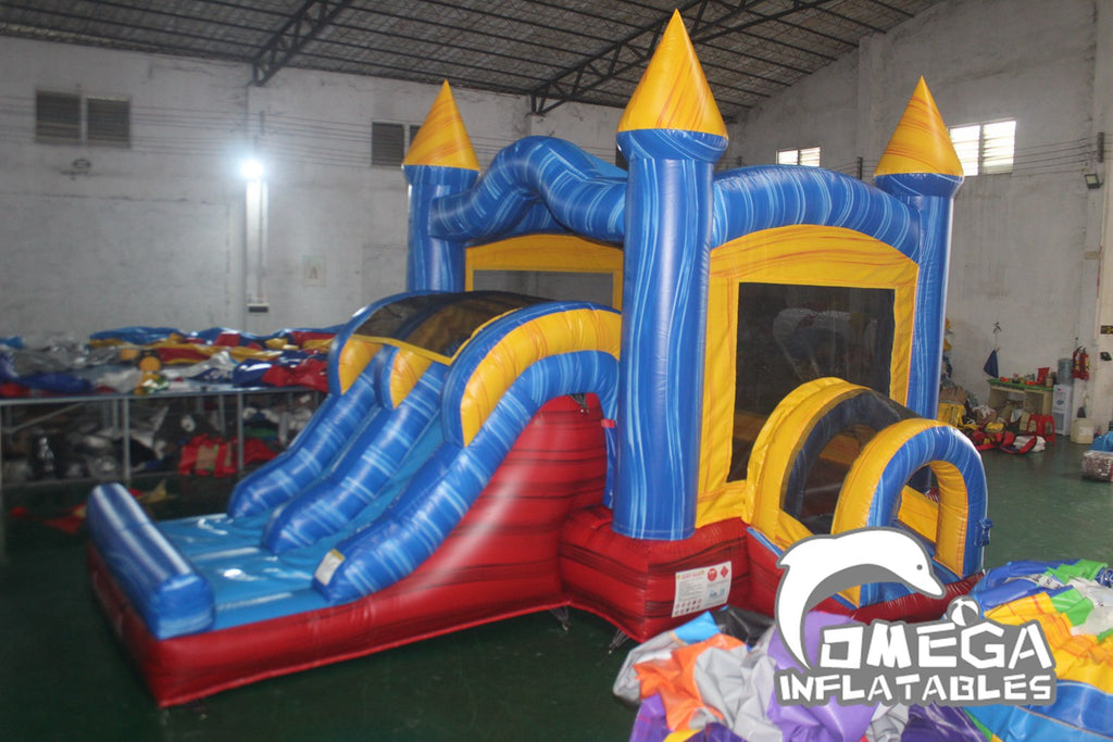 Commercial Inflatable Marble Dry Combo