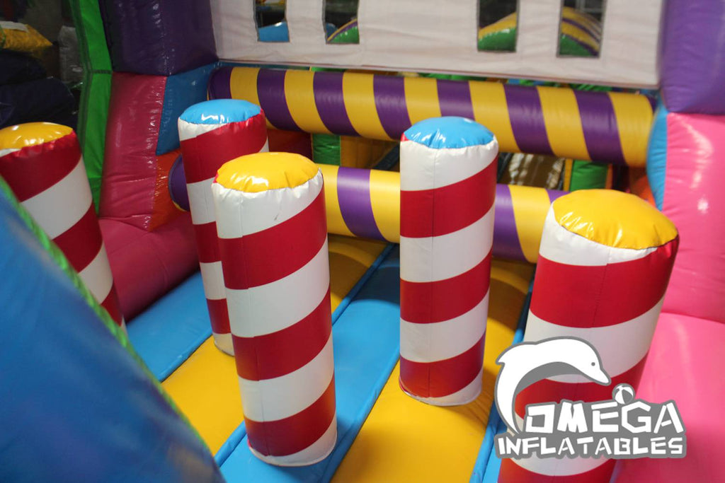 Fun House Obstacle Course Commercial Inflatables for sale