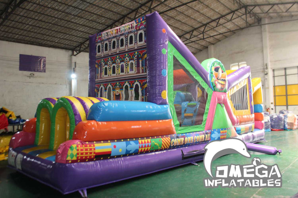 Fun House Obstacle Course Commercial Inflatables for sale