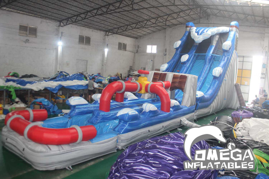 21FT Hoover Dam Double-Lane Inflatable Water Slide