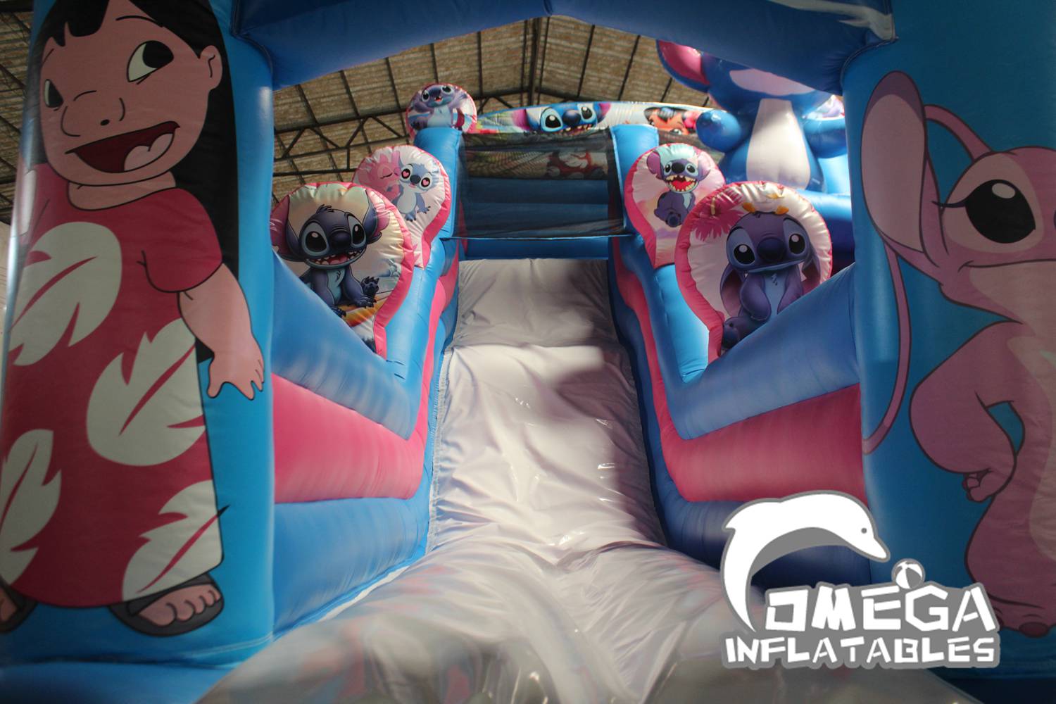 Lylo Inflatable Omega Inflatables Factory - 18ft Tiger Strip Water Slide with Slip n Slide