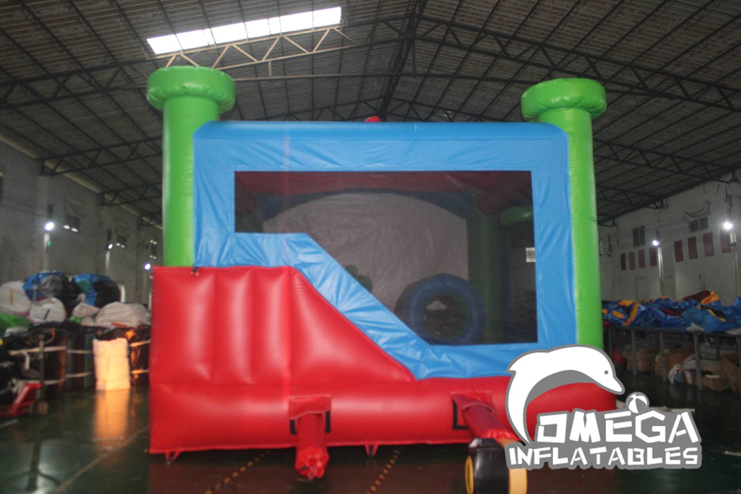 Mario Inflatable Structure Omega Inflatables Factory - Halloween Affordable Bounce House for sale