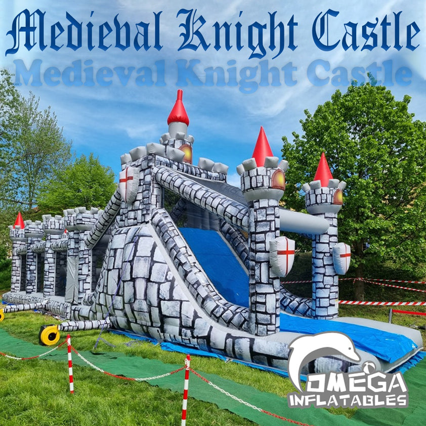 Medieval Inflatable Rides Omega Inflatables Factory - Knight Castle Medieval Obstacle Course