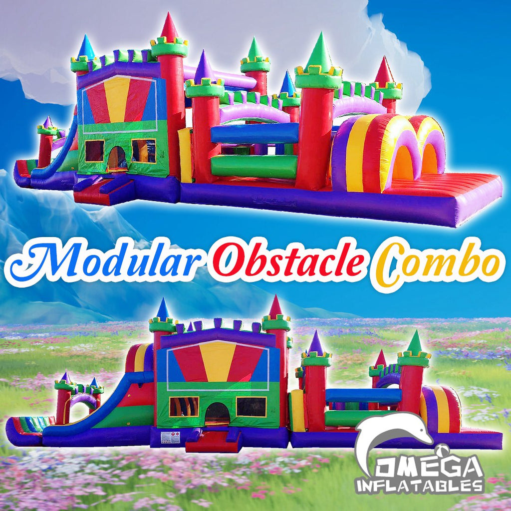 50FT long Modular Inflatable Obstacle Dry Combo