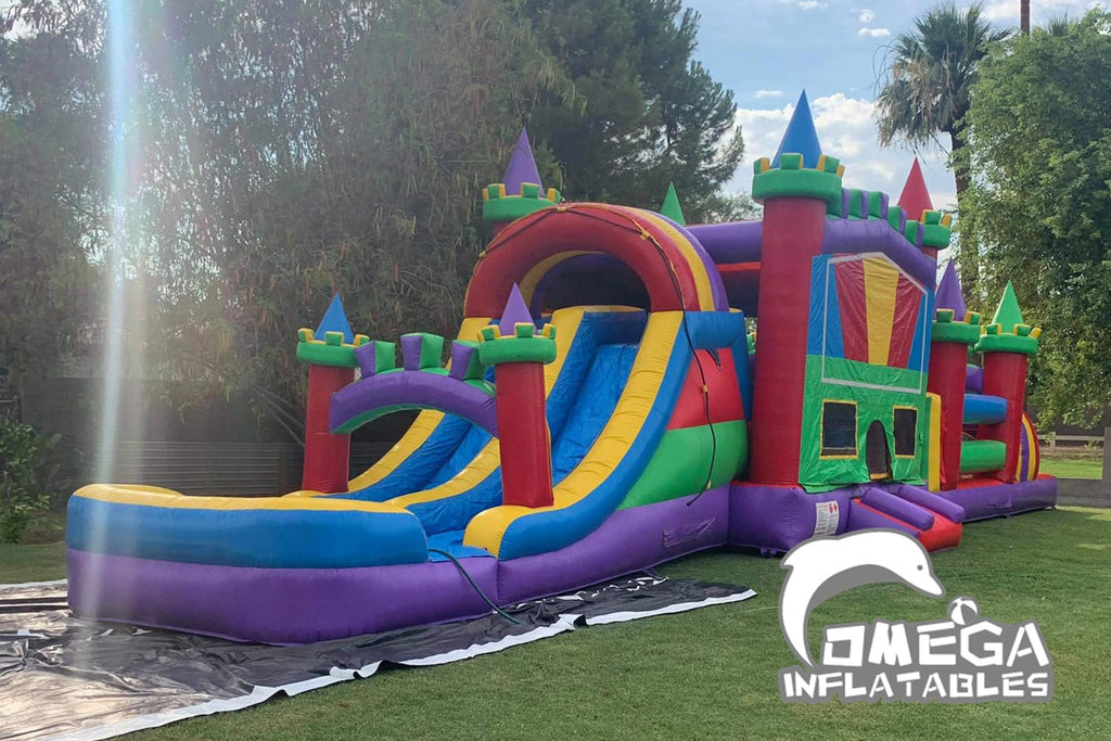 52FT long Modular Inflatable Obstacle Water Combo