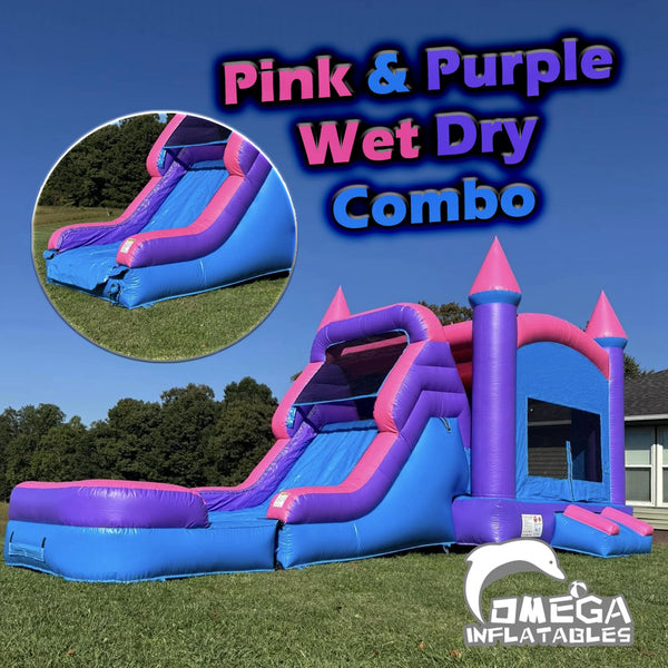 Omega Inflatables Factory - Pink & Purple Inflatable Water Combo