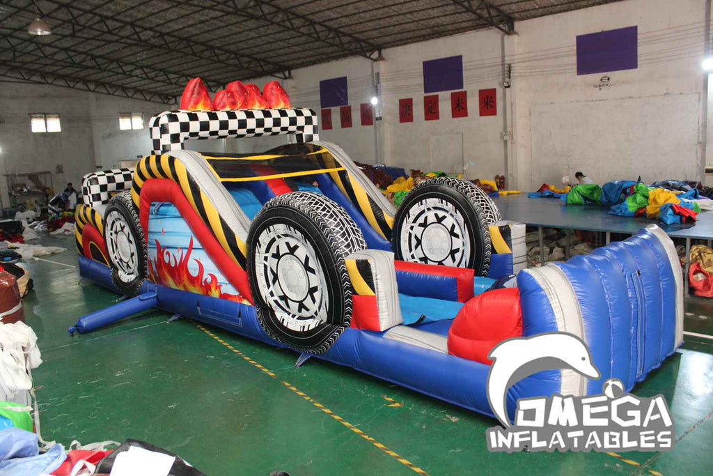 34FT Race Car Inflatable Obstacle Course