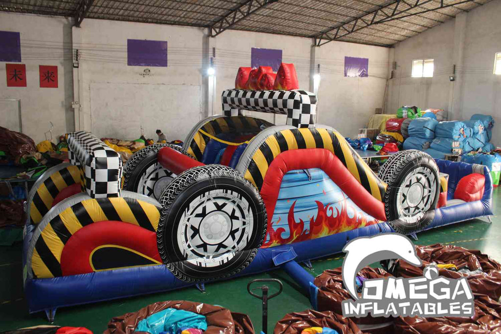 34FT Race Car Inflatable Obstacle Course
