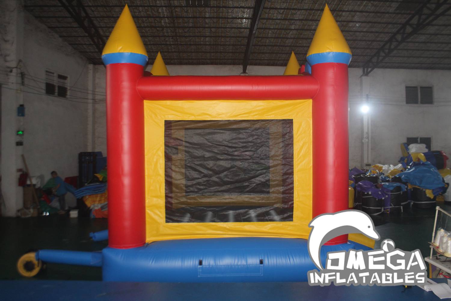 Omega Inflatables Factory - Rainbow Bricks Castle Bounce House